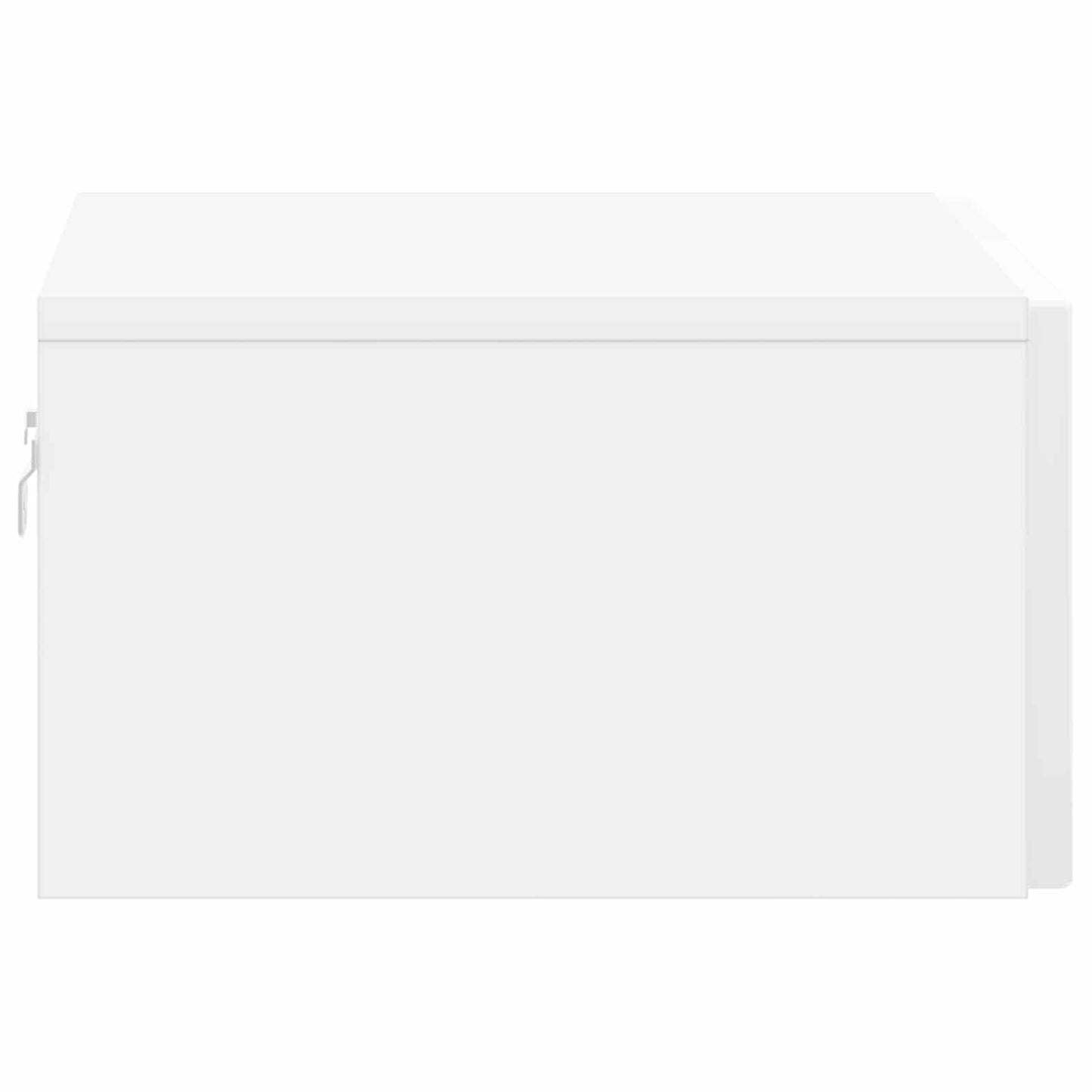 vidaXL Wall-Mounted Bedside Cabinet High Gloss White 49 x 34.5 x 20 cm