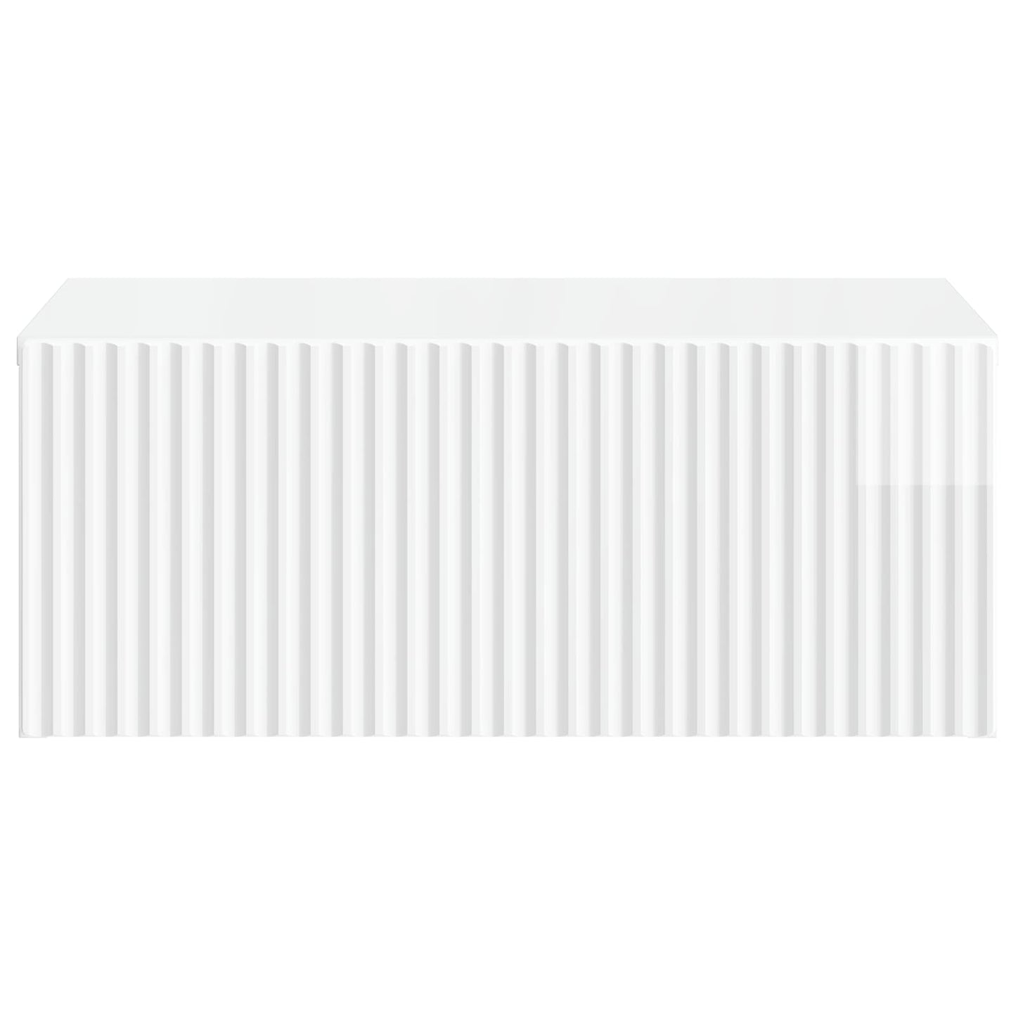 vidaXL Wall-Mounted Bedside Cabinet with Drawer 2 pcs High Gloss White