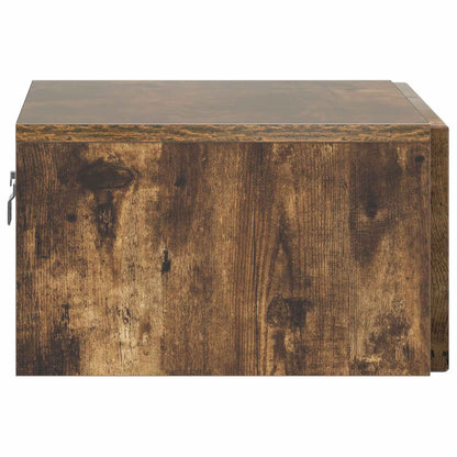 vidaXL Wall-Mounted Bedside Cabinet Smoked Oak 49 x 34.5 x 20 cm