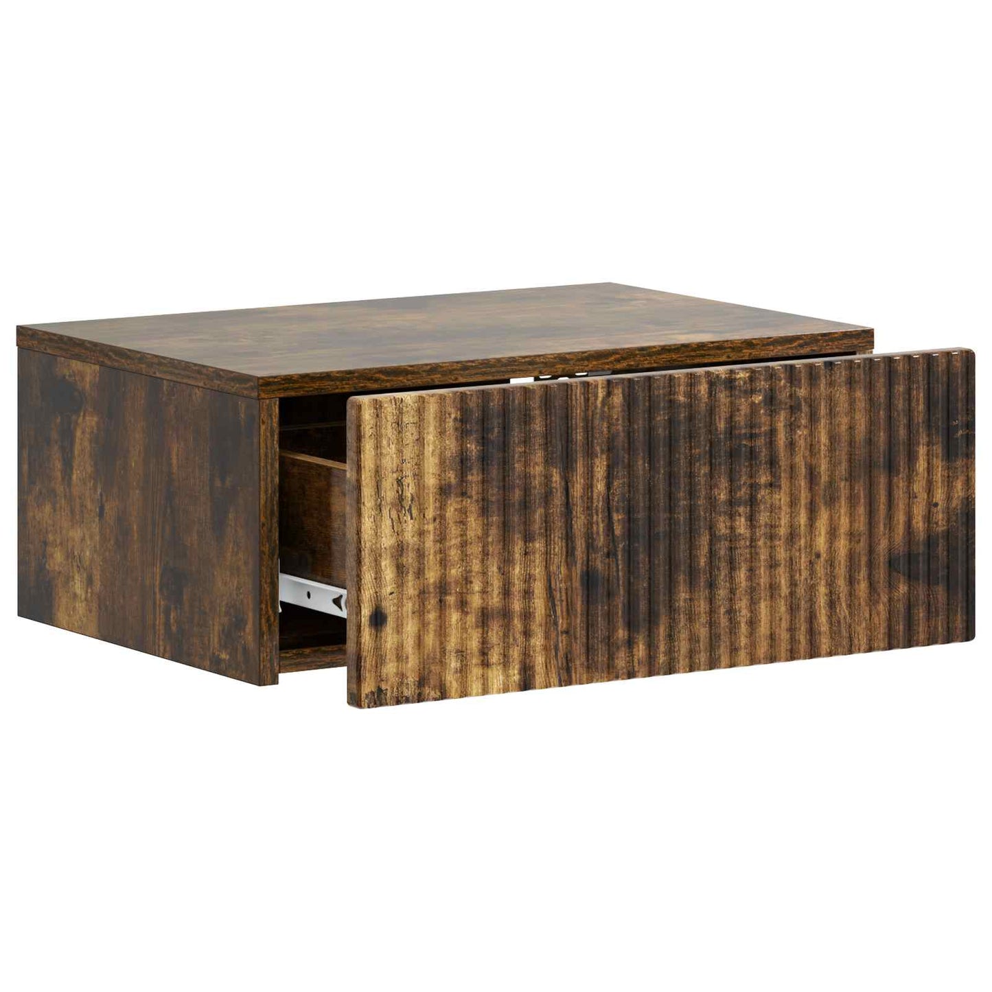 vidaXL Wall-Mounted Bedside Cabinet 2 pcs Smoked Oak 49 x 34.5 x 20 cm