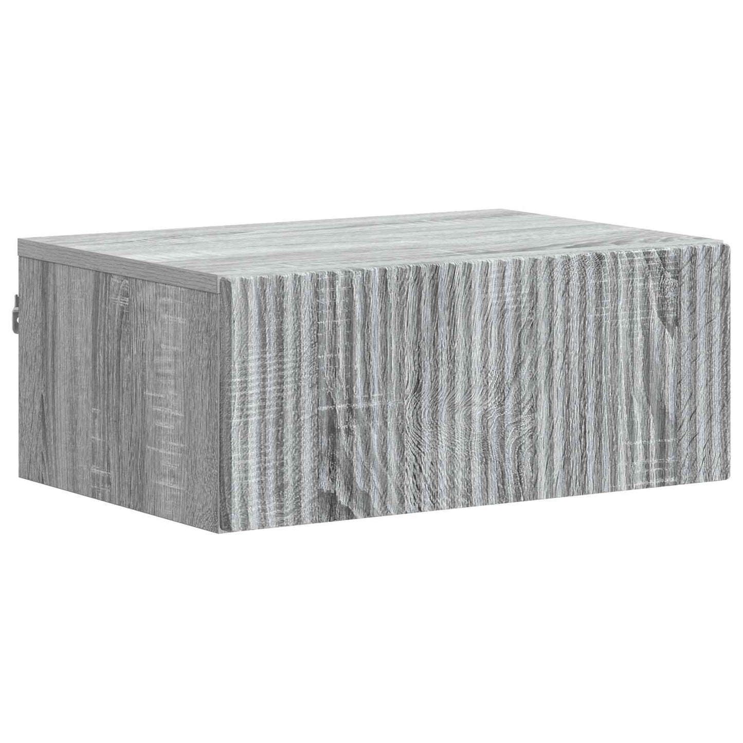 vidaXL Wall-Mounted Bedside Cabinet Grey Sonoma 49 x 34.5 x 20 cm