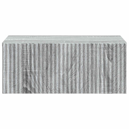 vidaXL Wall-Mounted Bedside Cabinet 2 pcs Grey Sonoma Engineered Wood