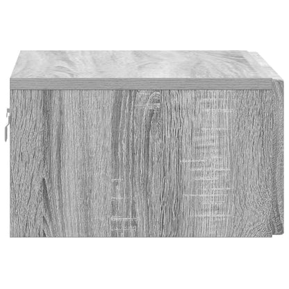 vidaXL Wall-Mounted Bedside Cabinet 2 pcs Grey Sonoma Engineered Wood