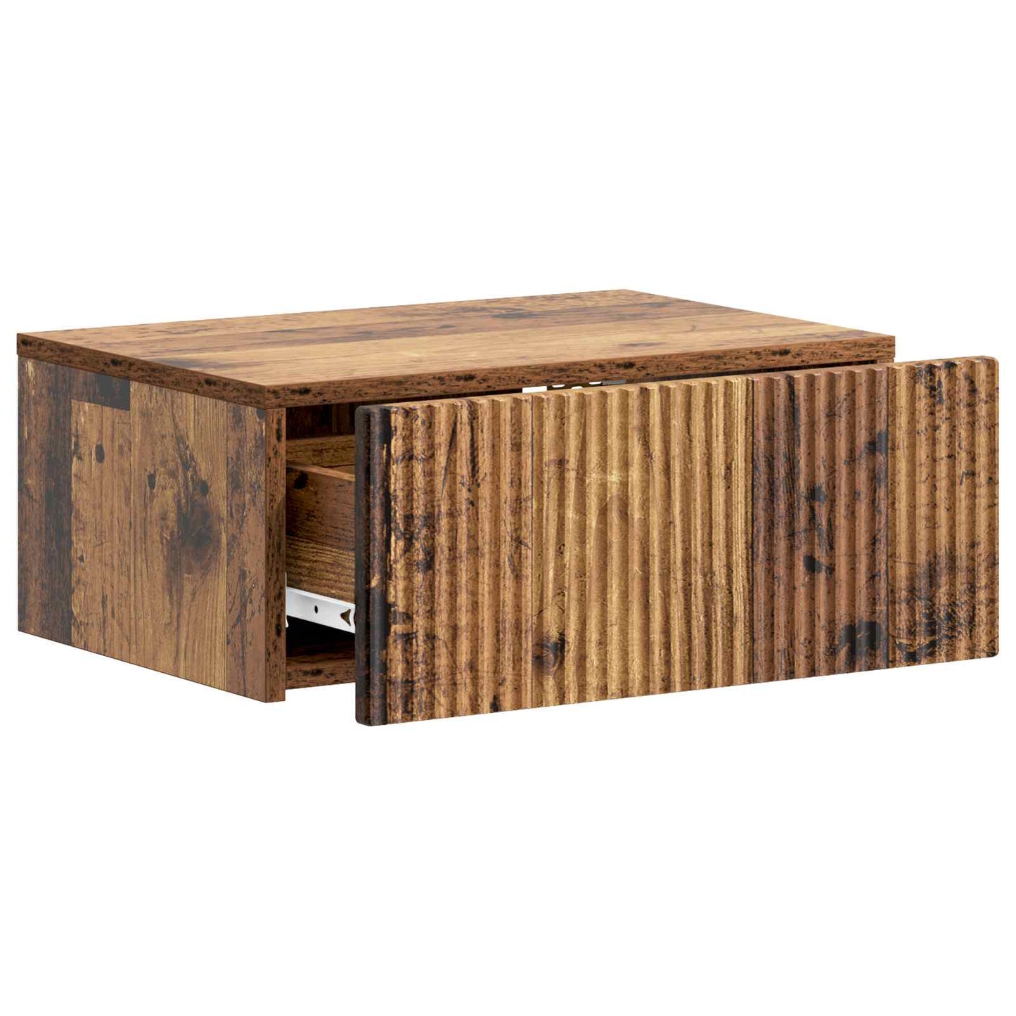 vidaXL Wall-Mounted Bedside Cabinet 2 pcs Old Wood 49 x 34.5 x 20 cm