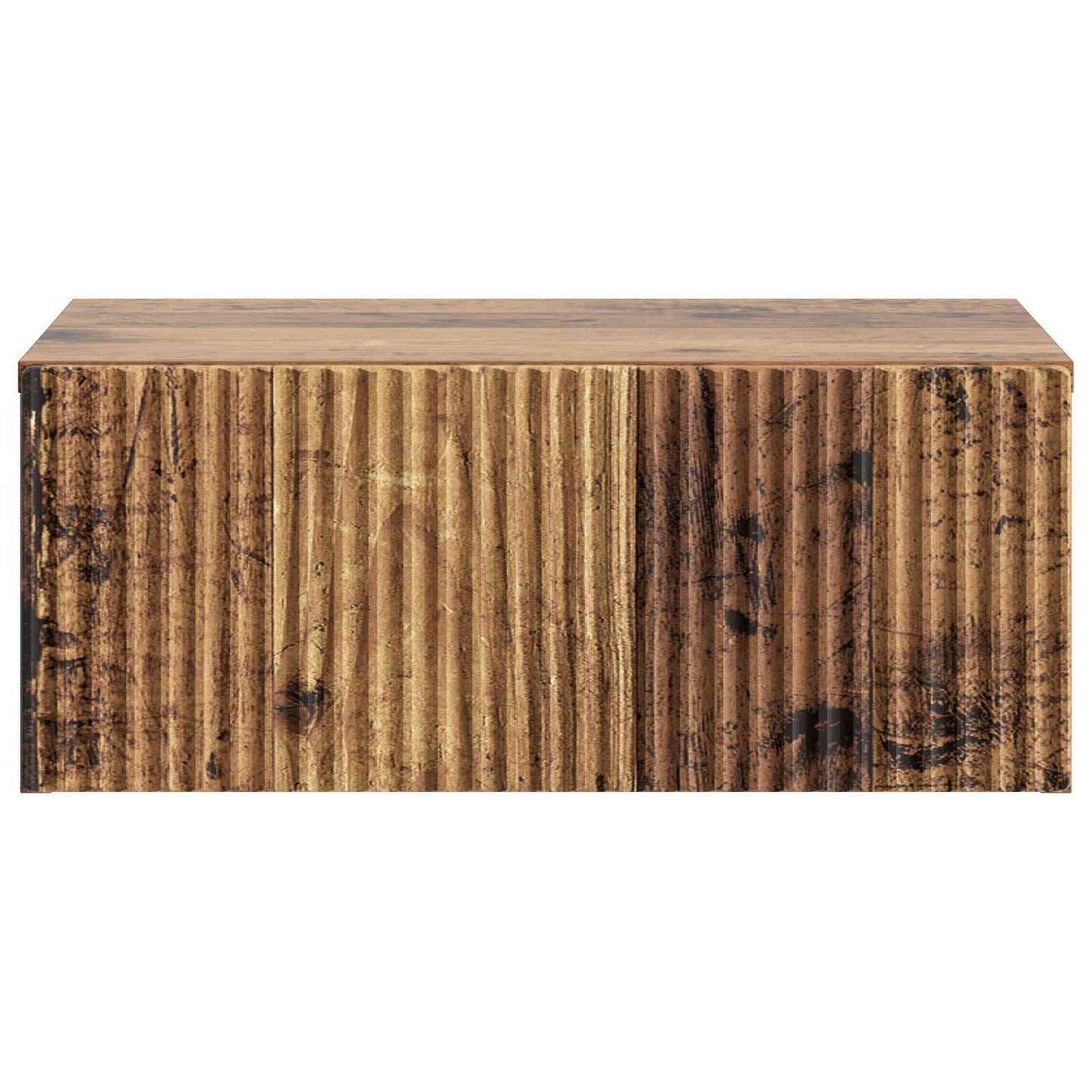 vidaXL Wall-Mounted Bedside Cabinet 2 pcs Old Wood 49 x 34.5 x 20 cm