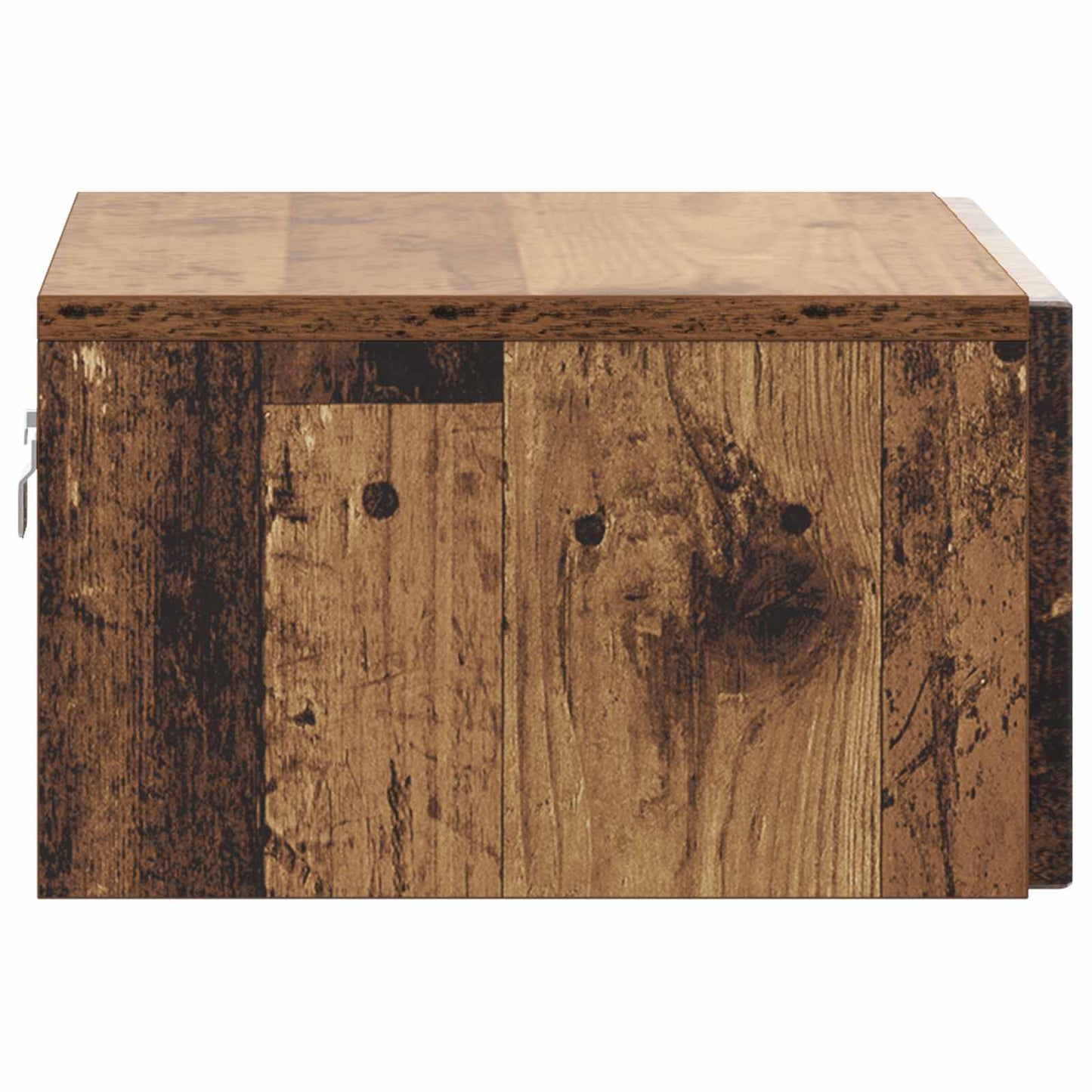 vidaXL Wall-Mounted Bedside Cabinet 2 pcs Old Wood 49 x 34.5 x 20 cm