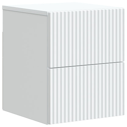 vidaXL Wall-Mounted Bedside Cabinet White 33 x 34.5 x 40 cm