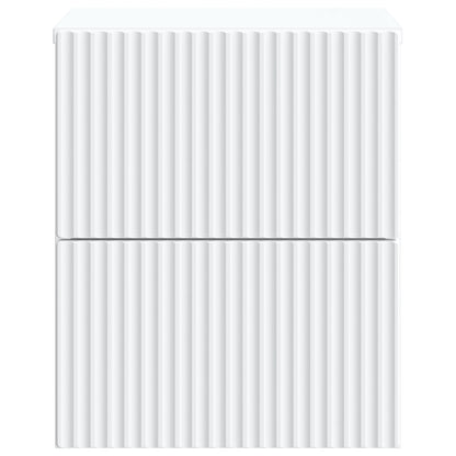 vidaXL Wall-Mounted Bedside Cabinet White 33 x 34.5 x 40 cm