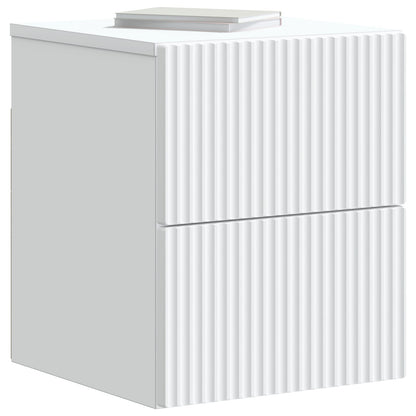 vidaXL Wall-Mounted Bedside Cabinet White 33 x 34.5 x 40 cm