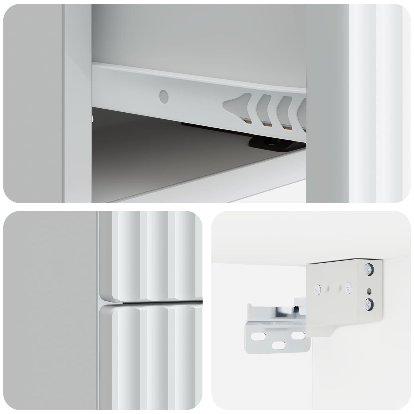 vidaXL Wall-Mounted Bedside Cabinet 2 pcs White 33 x 34.5 x 40 cm