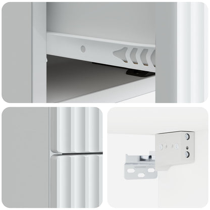 vidaXL Wall-Mounted Bedside Cabinet 2 pcs White 33 x 34.5 x 40 cm