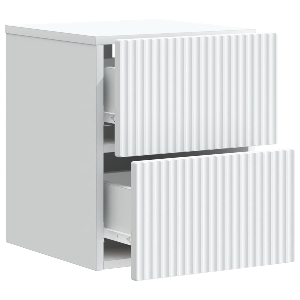 vidaXL Wall-Mounted Bedside Cabinet 2 pcs White 33 x 34.5 x 40 cm