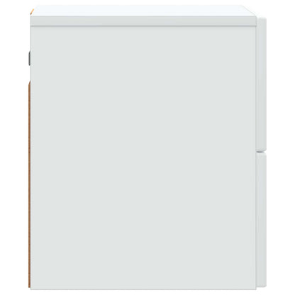 vidaXL Wall-Mounted Bedside Cabinet 2 pcs White 33 x 34.5 x 40 cm