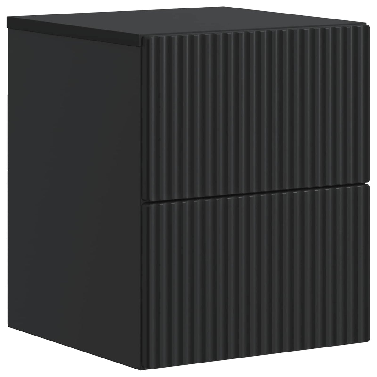 vidaXL Wall-Mounted Bedside Cabinet Black 33 x 34.5 x 40 cm