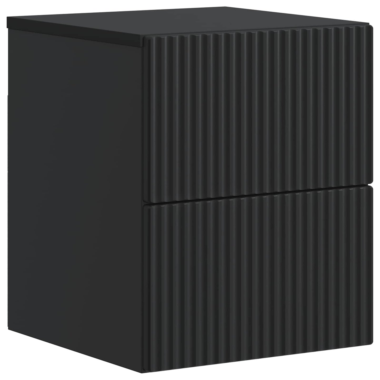 vidaXL Wall-Mounted Bedside Cabinet 2 pcs Black 33 x 34.5 x 40 cm