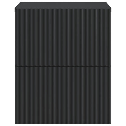 vidaXL Wall-Mounted Bedside Cabinet 2 pcs Black 33 x 34.5 x 40 cm