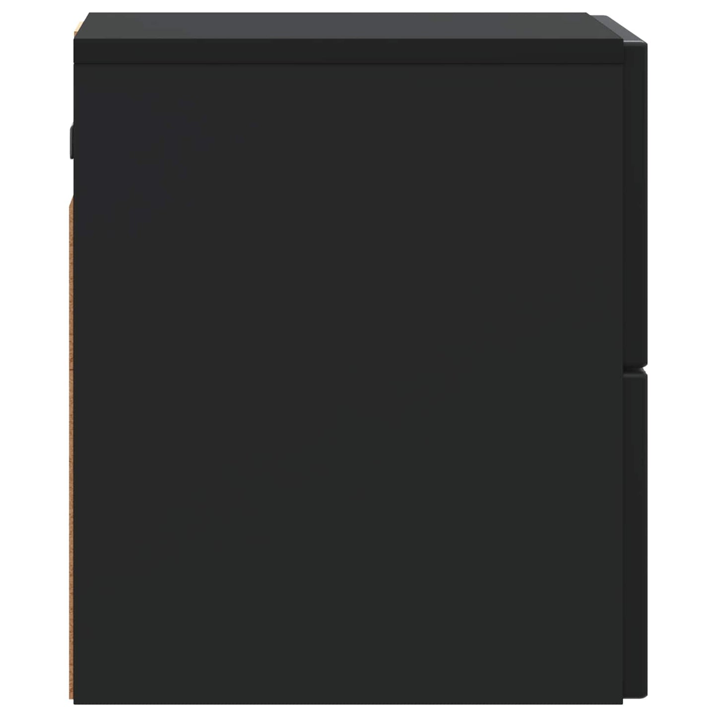 vidaXL Wall-Mounted Bedside Cabinet 2 pcs Black 33 x 34.5 x 40 cm