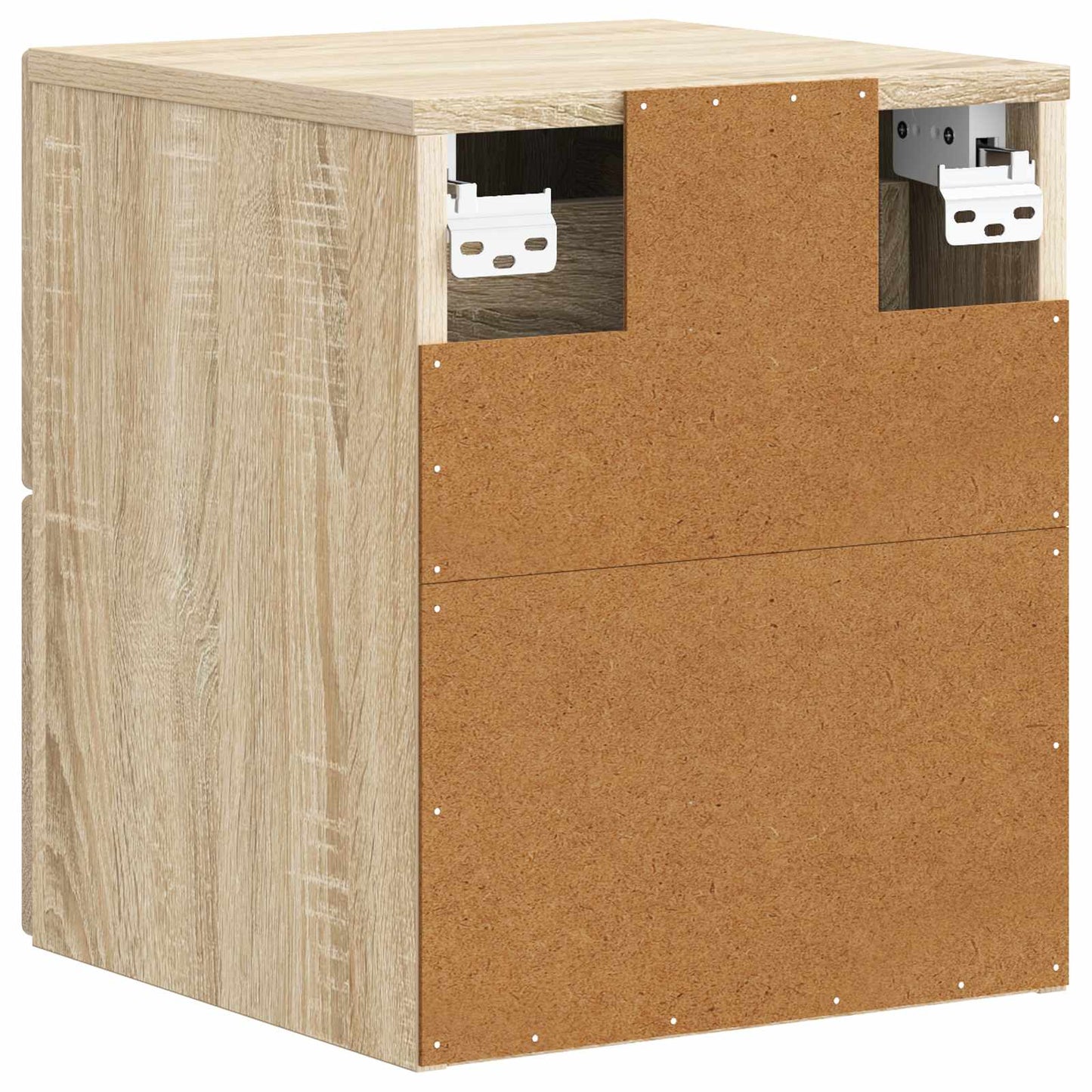 vidaXL Wall-Mounted Bedside Cabinet Sonoma Oak 33 x 34.5 x 40 cm