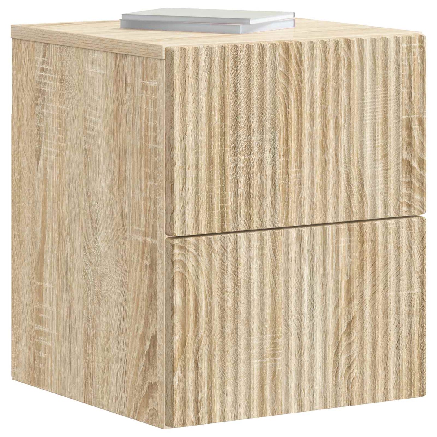 vidaXL Wall-Mounted Bedside Cabinet Sonoma Oak 33 x 34.5 x 40 cm