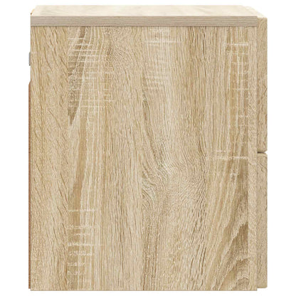 vidaXL Wall-Mounted Bedside Cabinet Sonoma Oak 33 x 34.5 x 40 cm