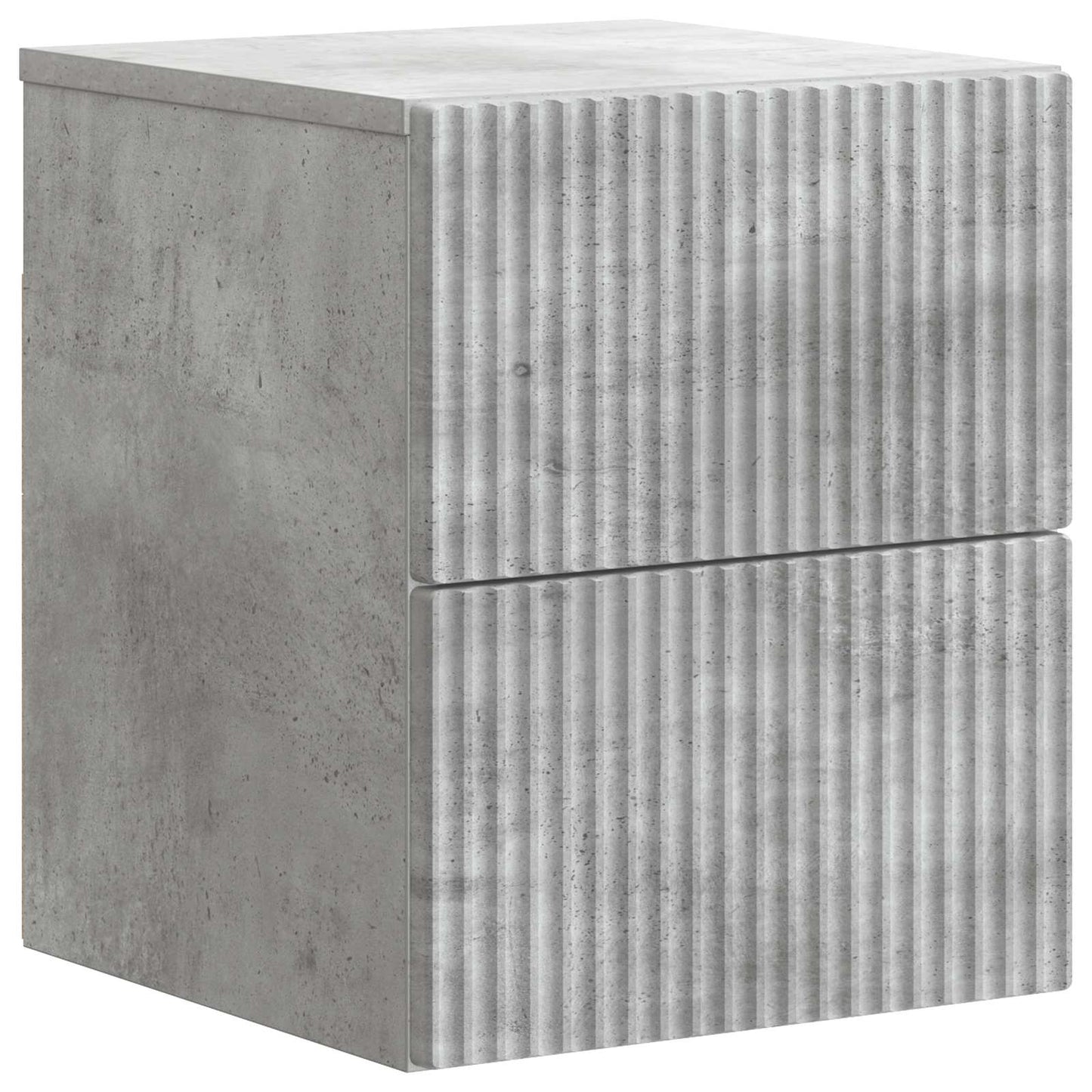 vidaXL Wall-Mounted Bedside Cabinet Concrete Grey 33 x 34.5 x 40 cm