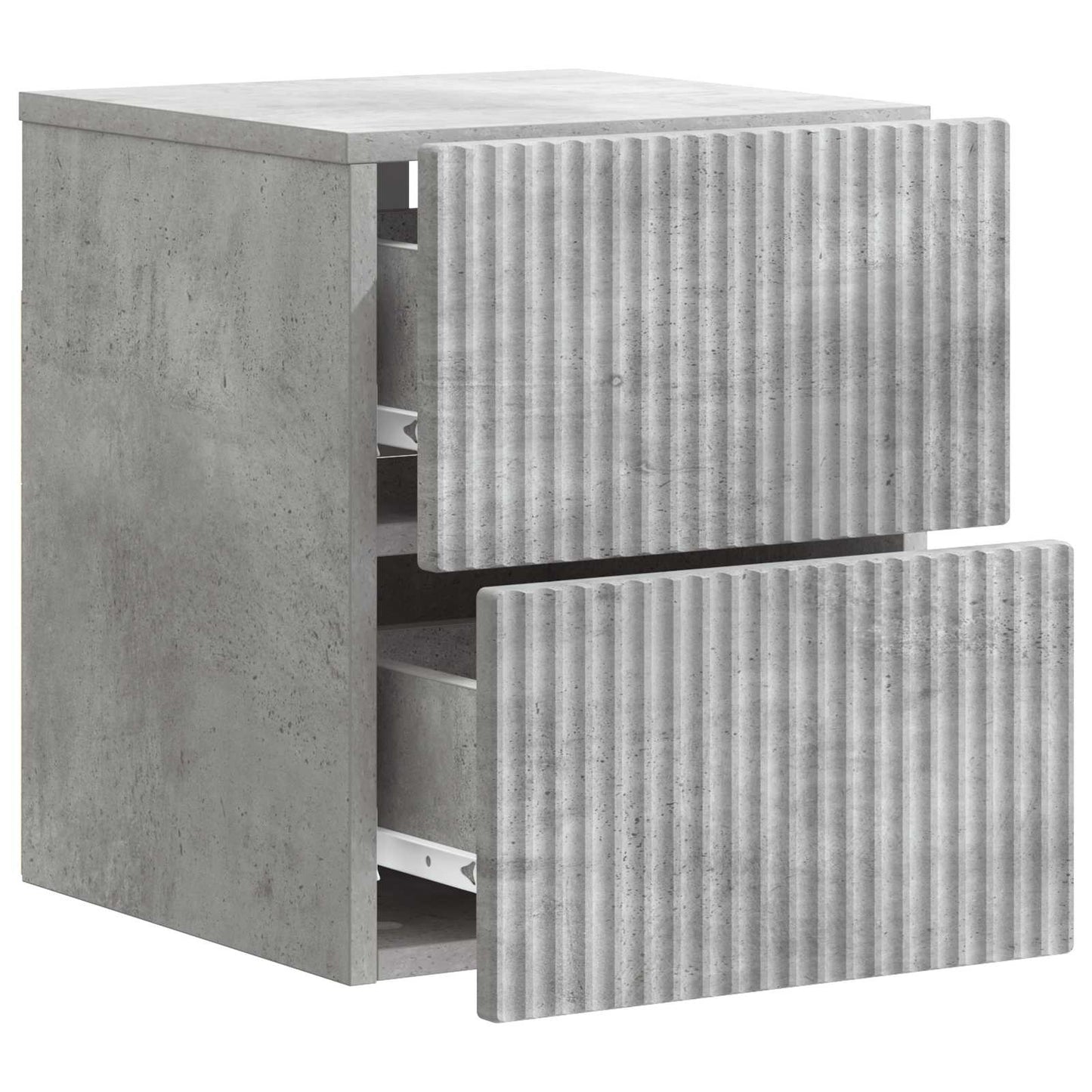 vidaXL Wall-Mounted Bedside Cabinet Concrete Grey 33 x 34.5 x 40 cm