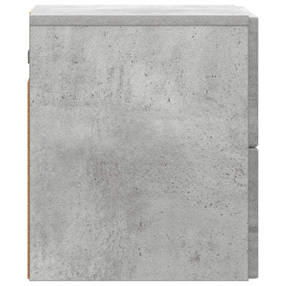vidaXL Wall-Mounted Bedside Cabinet Concrete Grey 33 x 34.5 x 40 cm