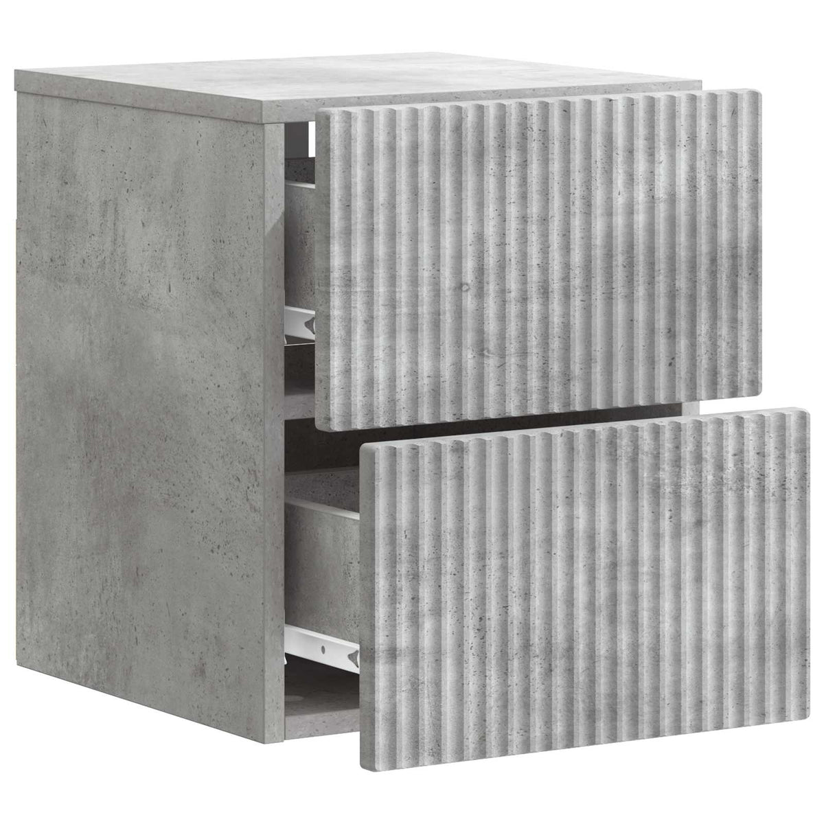 vidaXL Wall-Mounted Bedside Cabinet 2 pcs Concrete Grey