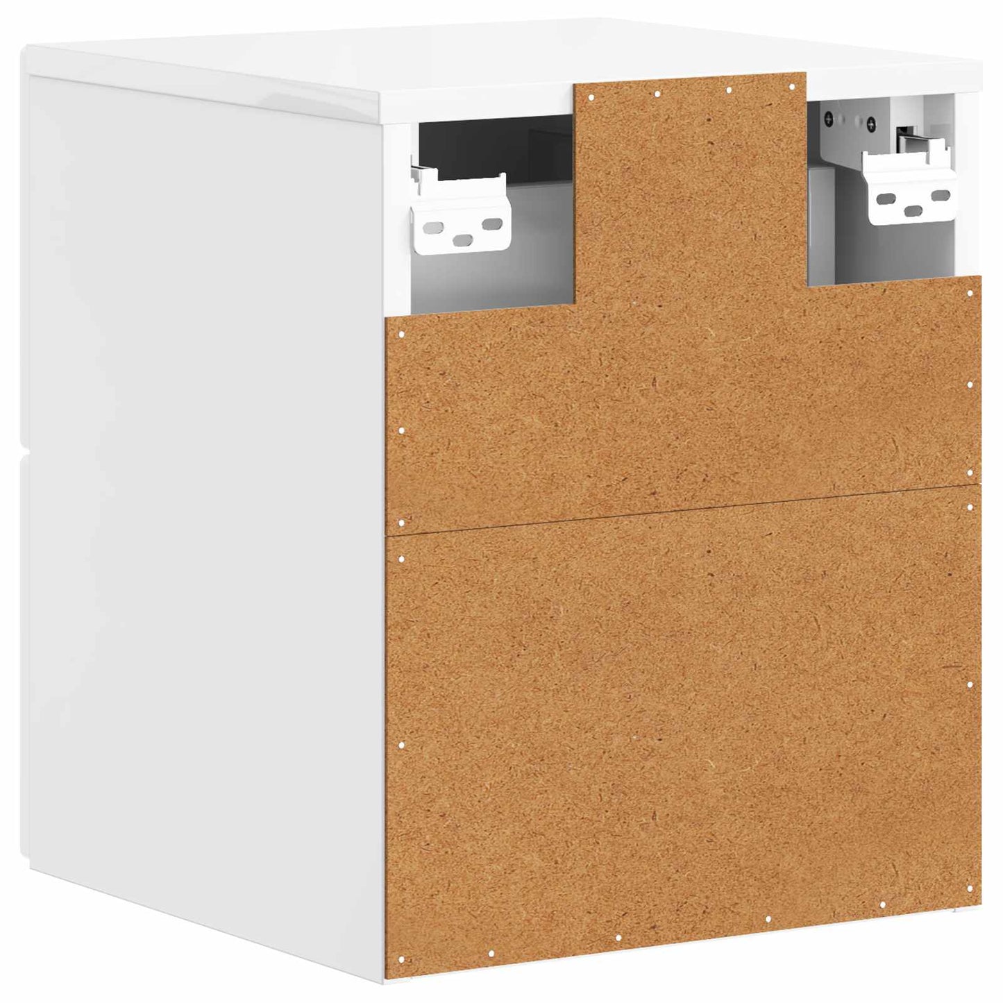 vidaXL Wall-Mounted Bedside Cabinet High Gloss White 33 x 34.5 x 40 cm
