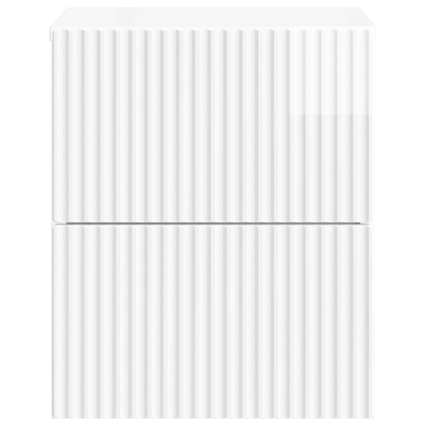 vidaXL Wall-Mounted Bedside Cabinet High Gloss White 33 x 34.5 x 40 cm