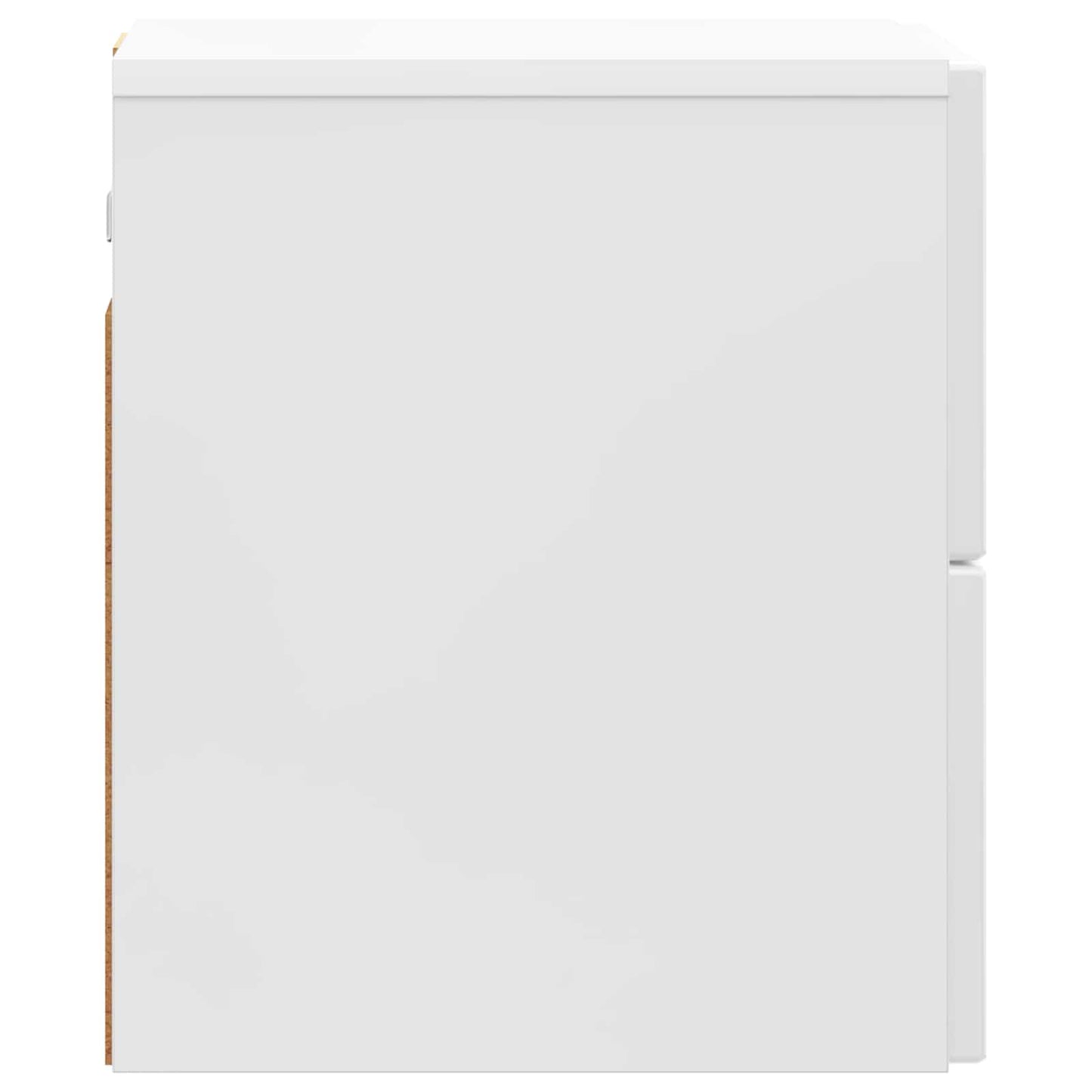 vidaXL Wall-Mounted Bedside Cabinet with Drawer 2 pcs High Gloss White