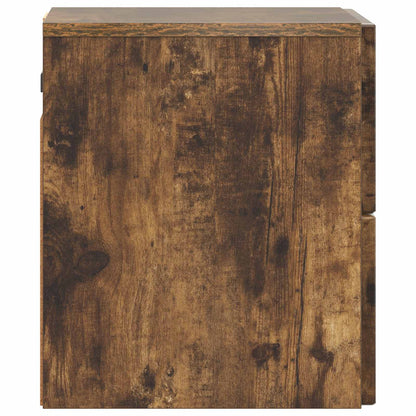 vidaXL Wall-Mounted Bedside Cabinet Smoked Oak 33 x 34.5 x 40 cm