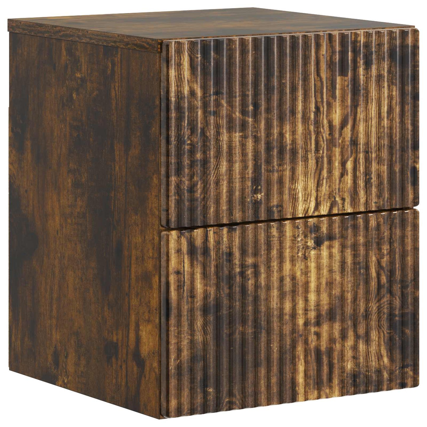 vidaXL Wall-Mounted Bedside Cabinet 2 pcs Smoked Oak 33 x 34.5 x 40 cm