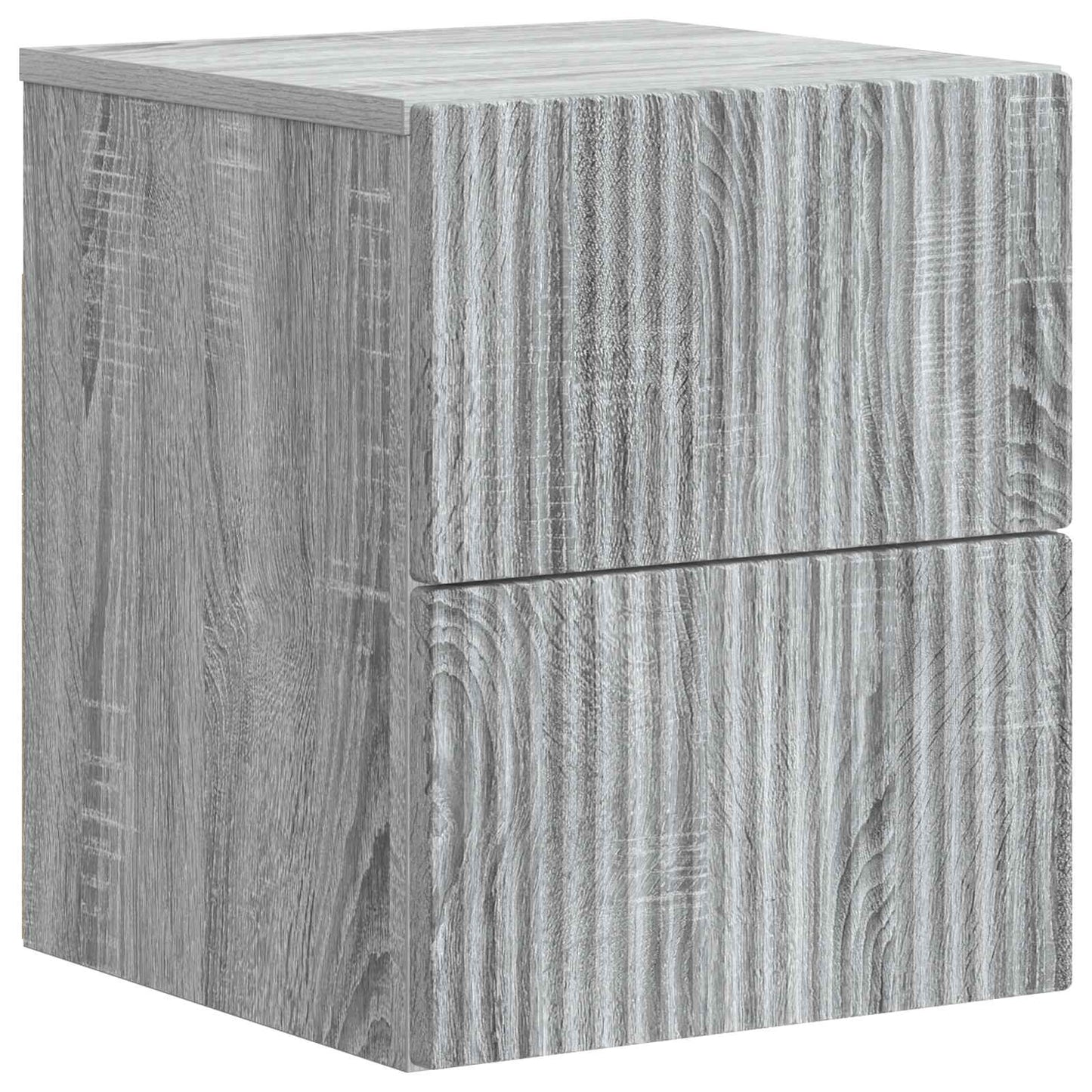 vidaXL Wall-Mounted Bedside Cabinet Grey Sonoma 33 x 34.5 x 40 cm