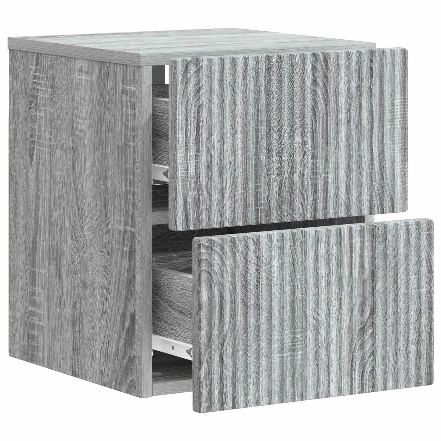 vidaXL Wall-Mounted Bedside Cabinet Grey Sonoma 33 x 34.5 x 40 cm