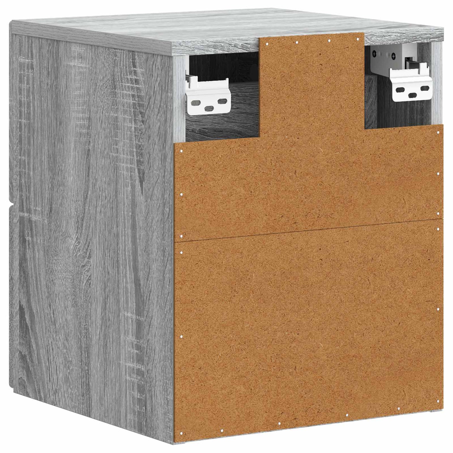 vidaXL Wall-Mounted Bedside Cabinet Grey Sonoma 33 x 34.5 x 40 cm