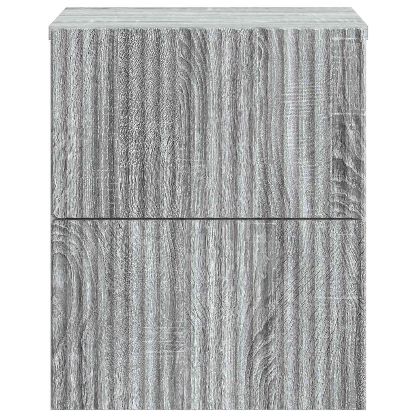 vidaXL Wall-Mounted Bedside Cabinet Grey Sonoma 33 x 34.5 x 40 cm