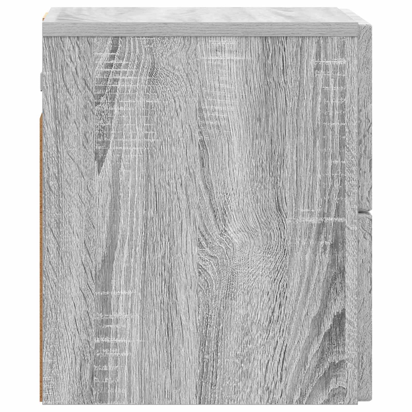vidaXL Wall-Mounted Bedside Cabinet Grey Sonoma 33 x 34.5 x 40 cm
