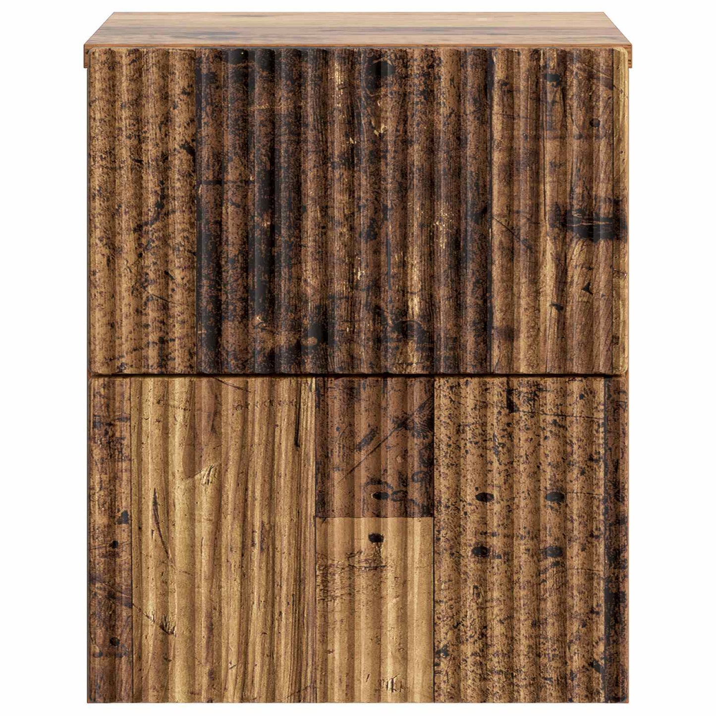 vidaXL Wall-Mounted Bedside Cabinet Old Wood 33 x 34.5 x 40 cm