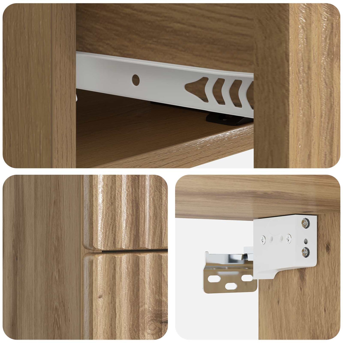 vidaXL Wall-Mounted Bedside Cabinet Artisan Oak 33 x 34.5 x 40 cm