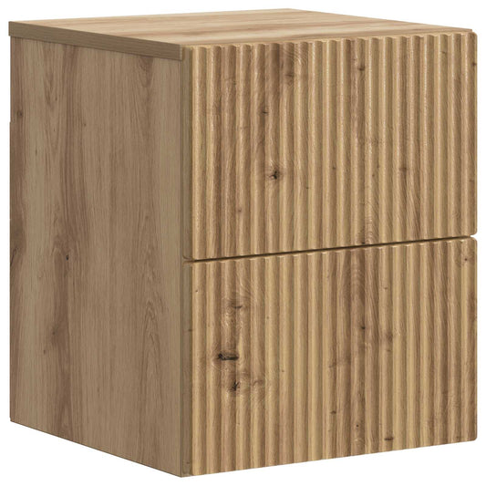 vidaXL Wall-Mounted Bedside Cabinet Artisan Oak 33 x 34.5 x 40 cm