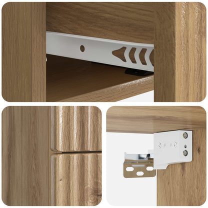 vidaXL Wall-Mounted Bedside Cabinet 2 pcs Artisan Oak