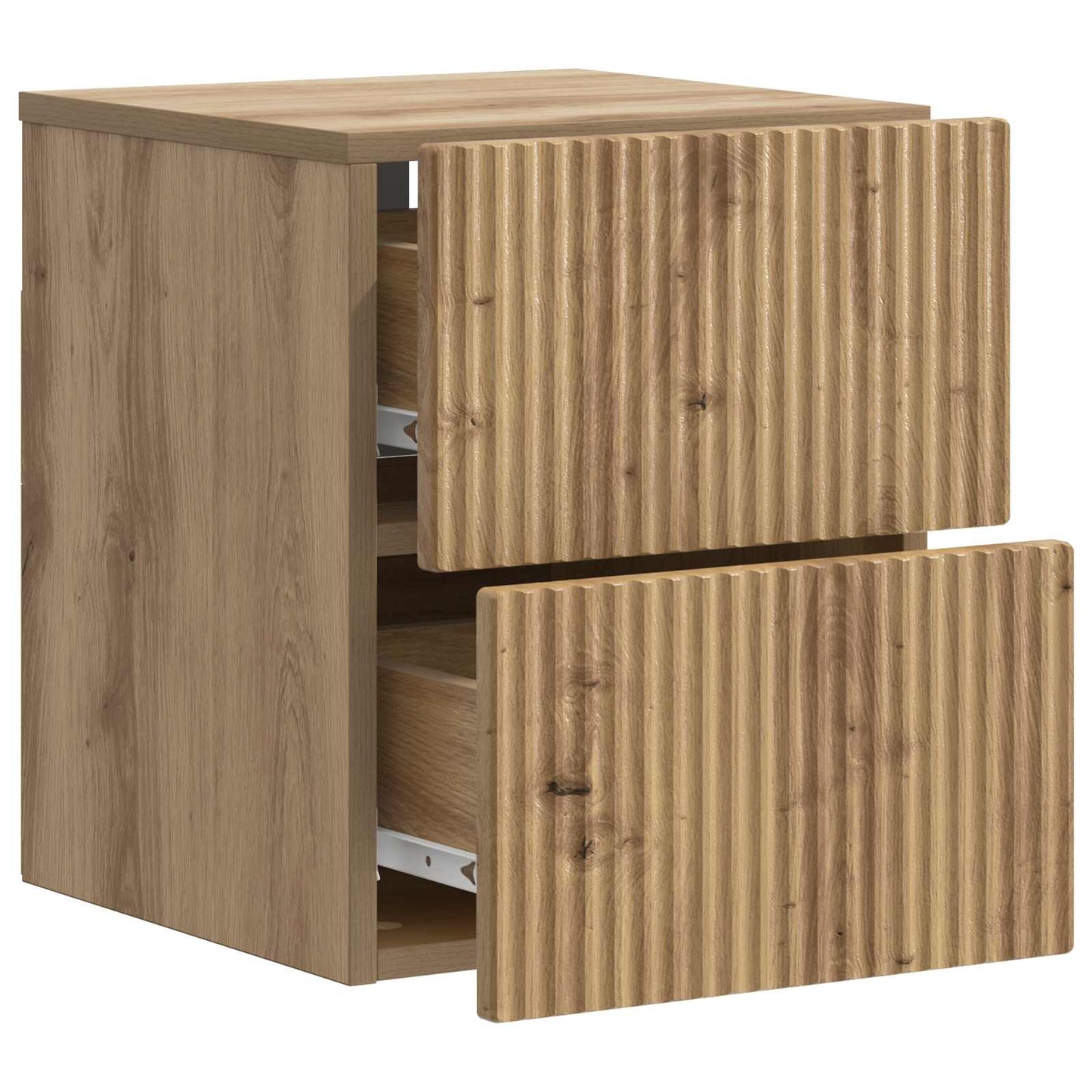 vidaXL Wall-Mounted Bedside Cabinet 2 pcs Artisan Oak