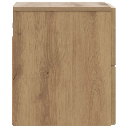 vidaXL Wall-Mounted Bedside Cabinet 2 pcs Artisan Oak