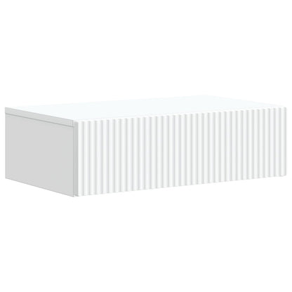 vidaXL Wall-Mounted Side Table White 59 x 34.5 x 17 cm Engineered Wood