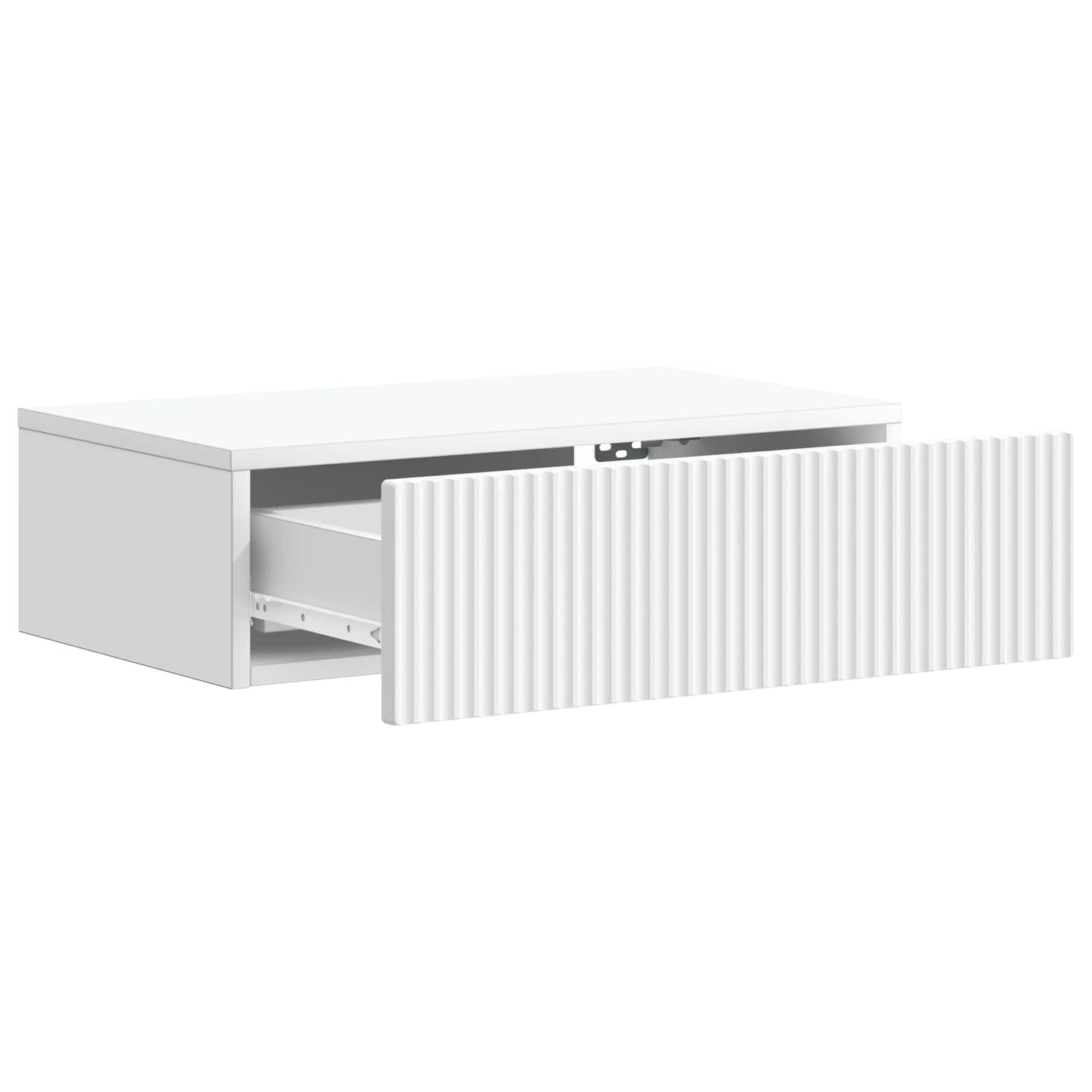 vidaXL Wall-Mounted Side Table White 59 x 34.5 x 17 cm Engineered Wood