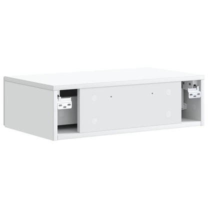 vidaXL Wall-Mounted Side Table White 59 x 34.5 x 17 cm Engineered Wood