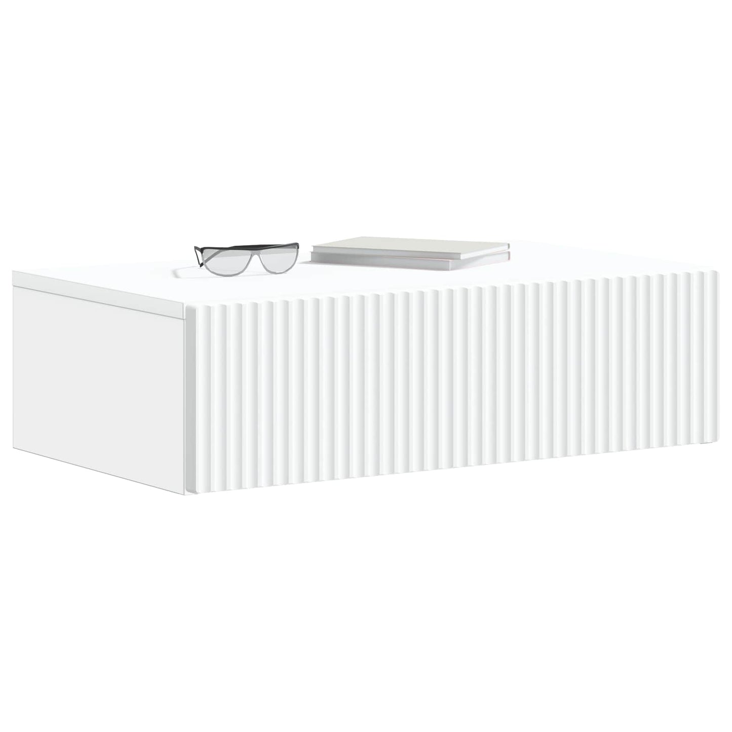 vidaXL Wall-Mounted Side Table White 59 x 34.5 x 17 cm Engineered Wood