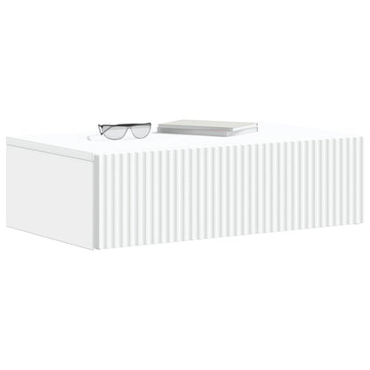 vidaXL Wall-Mounted Side Table White 59 x 34.5 x 17 cm Engineered Wood