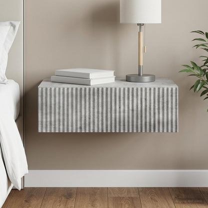 vidaXL Wall-Mounted Side Table Concrete Grey 59 x 34.5 x 17 cm